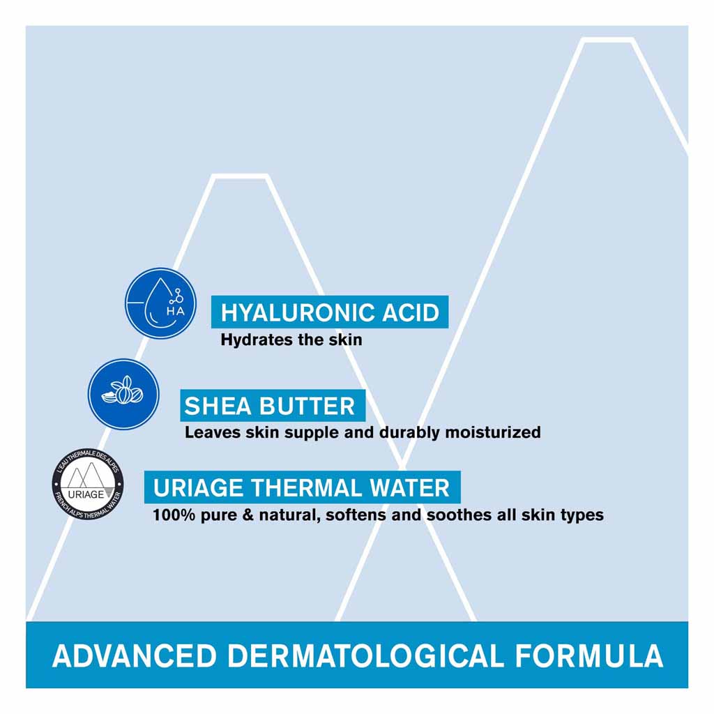 Uriage, Eau Thermale Silky Body Lotion, Silky moisturizing body lotion for dry skin, 200ml