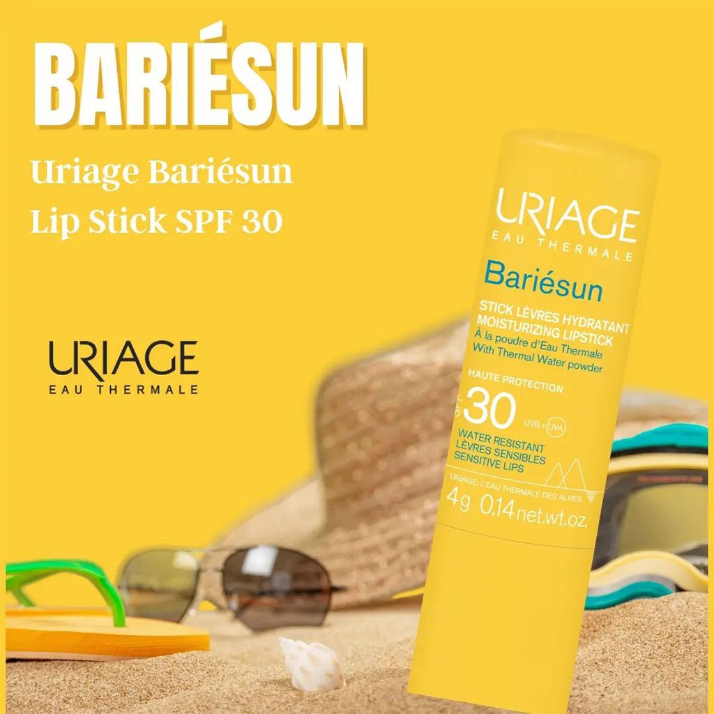 Uriage, Bariesun Lip Stick SPF 30, Protective lip balm with sun protection, 4g
