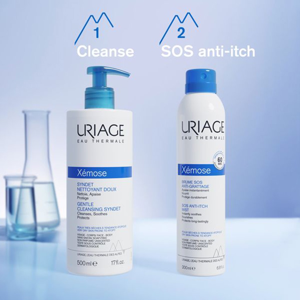 Uriage, Xemose SOS Anti-Itch Mist, Soothing mist for irritated and itchy skin, 200ml