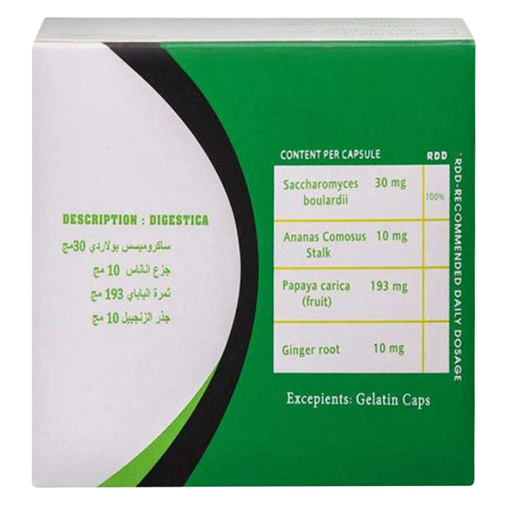 Digestica, Digestive Food Supplement Capsules, Dietary supplement supporting digestive health, 30 capsules