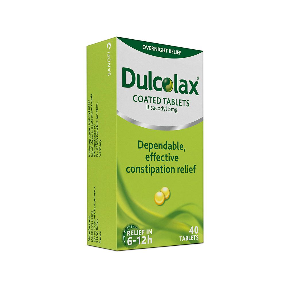 Dulcolax, 5mg Tablets, Laxative tablets for constipation relief, 40 tablets