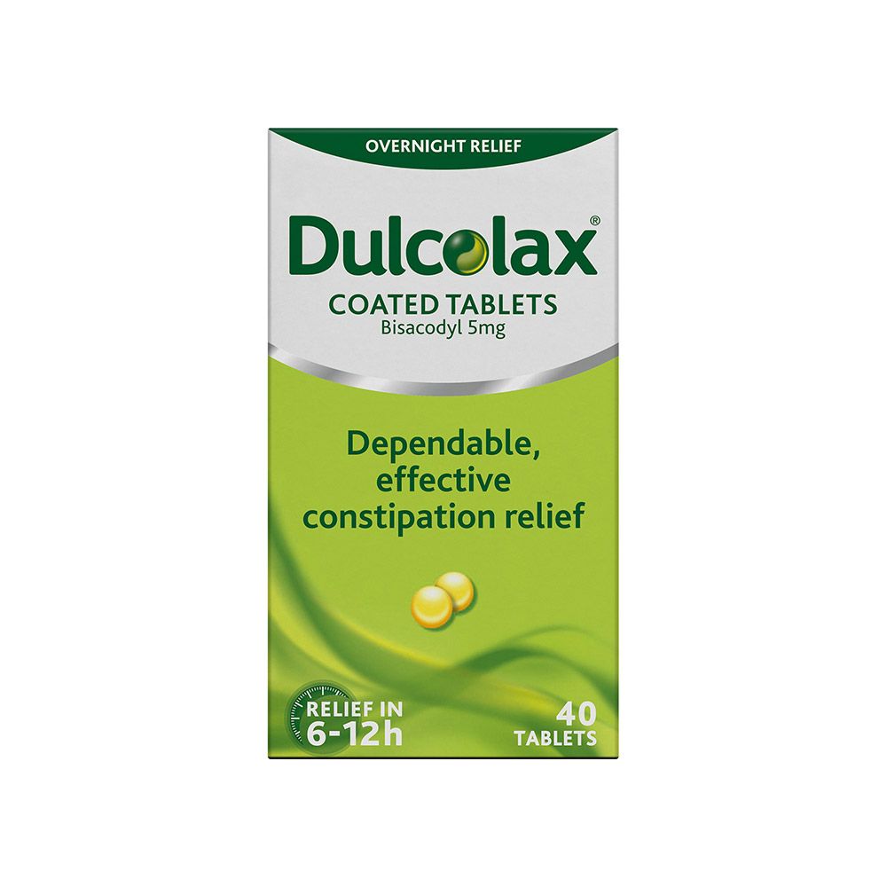 Dulcolax, 5mg Tablets, Laxative tablets for constipation relief, 40 tablets