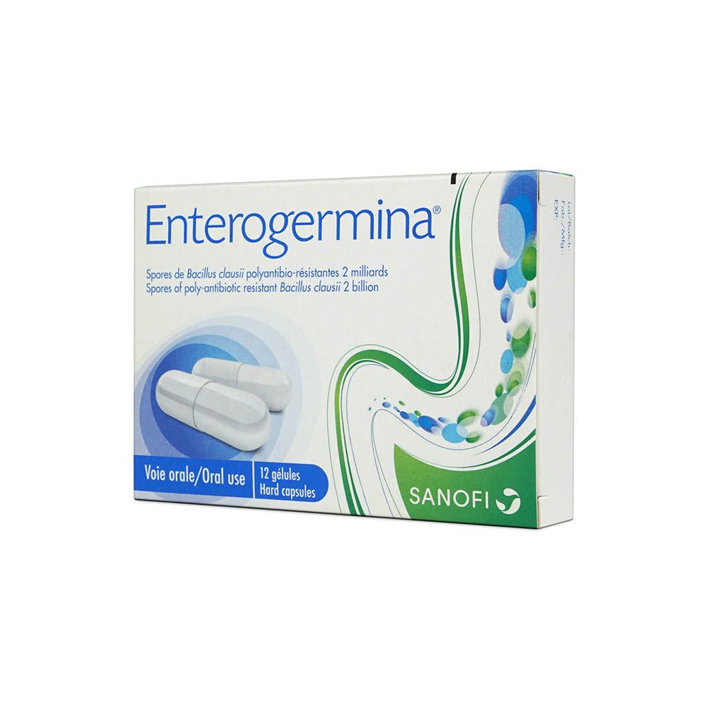 Enterogermina, Capsules, Probiotic capsules for digestive health, 12 capsules