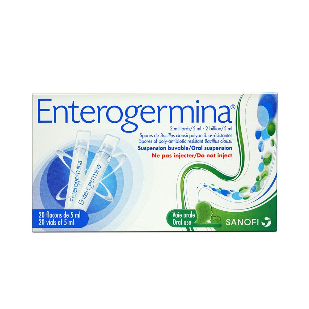 Enterogermina Oral Suspension 2 Billion / 5 ml 20 Bottles