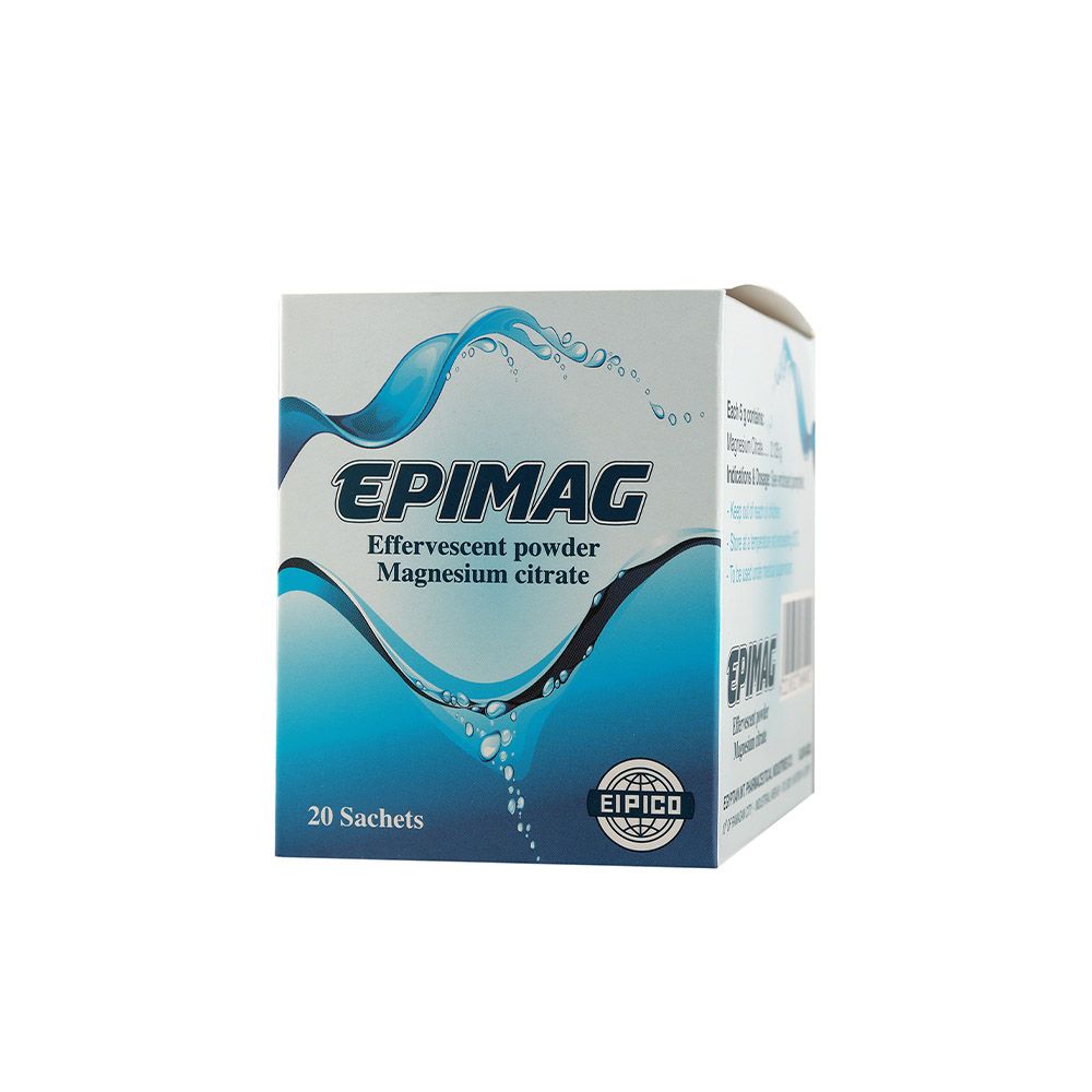 Epimag, Effervescent Sachets, Magnesium supplement for muscle and nerve function, 10 sachets