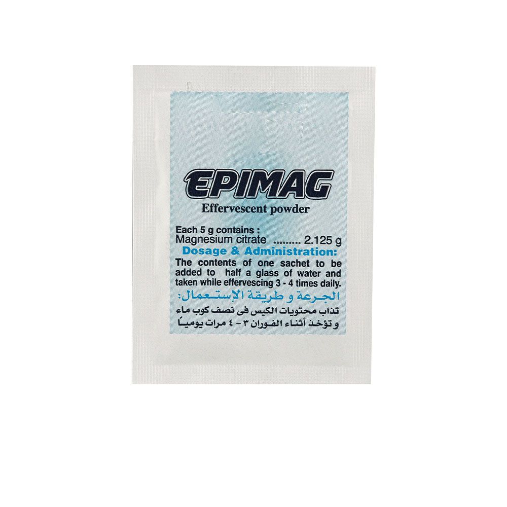 Epimag, Effervescent Sachets, Magnesium supplement for muscle and nerve function, 10 sachets