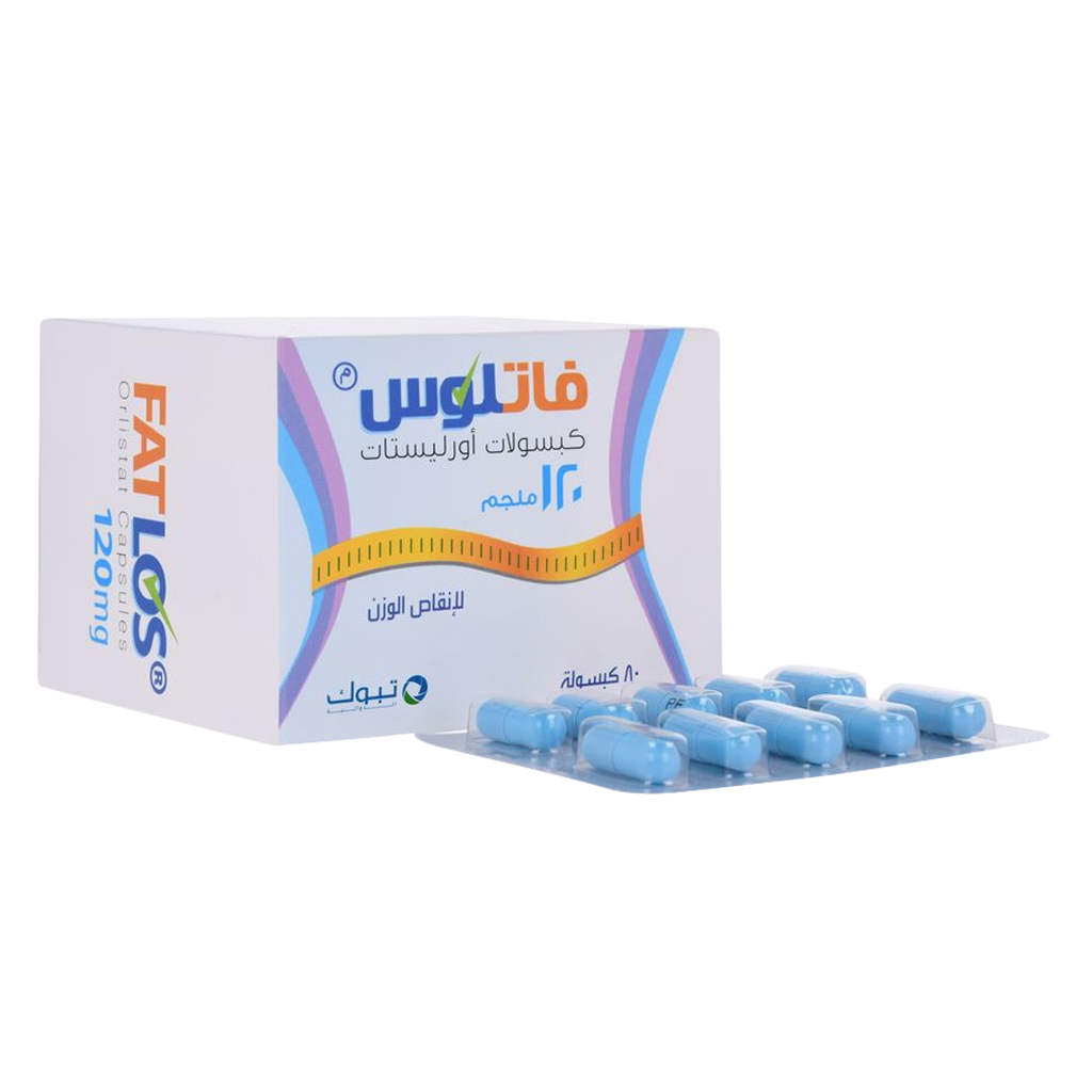 Fatlos, Orlistat 120mg Capsules, Weight loss aid, 80 capsules