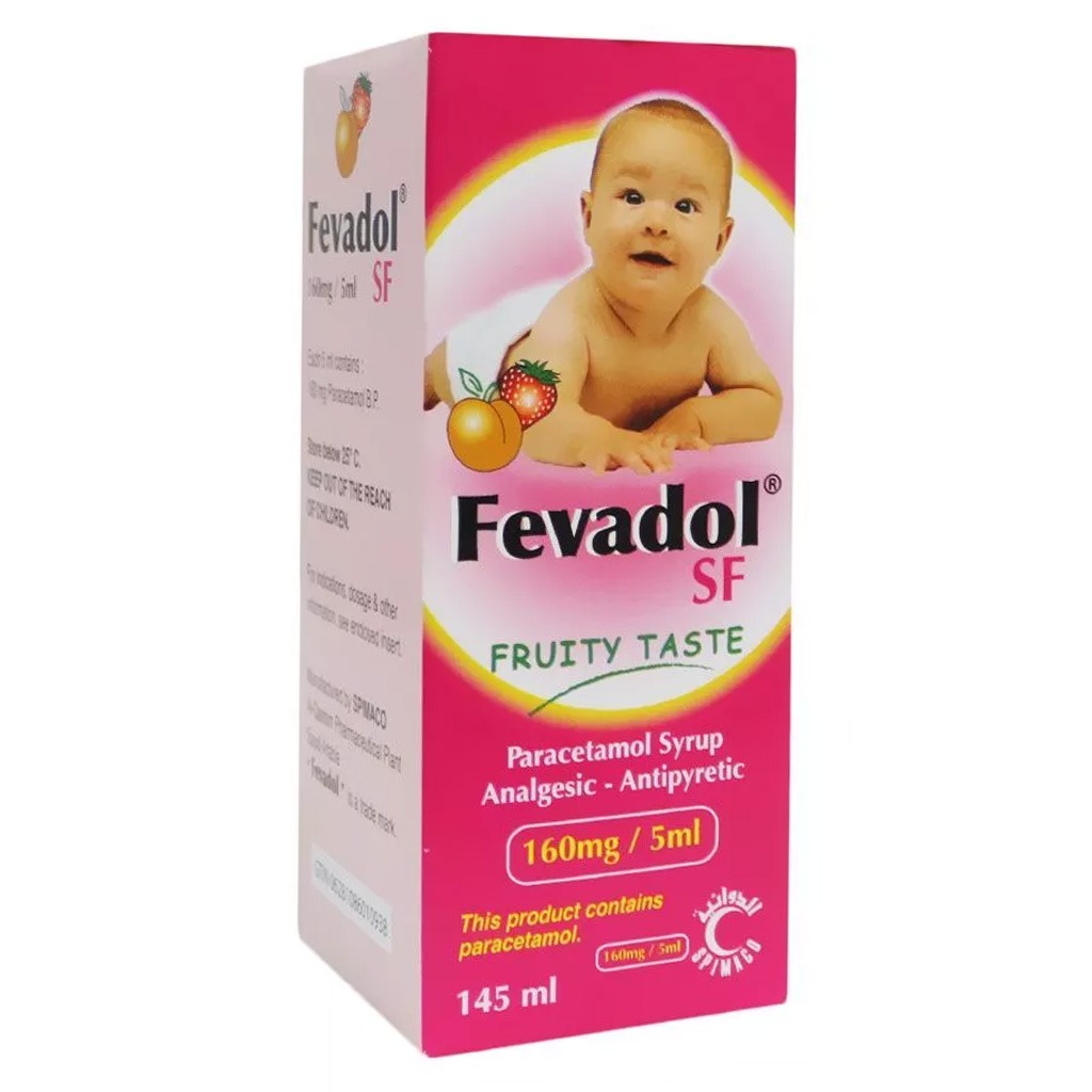 Fevadol-SF, Syrup, Pain relief and fever reducer syrup, 145ml