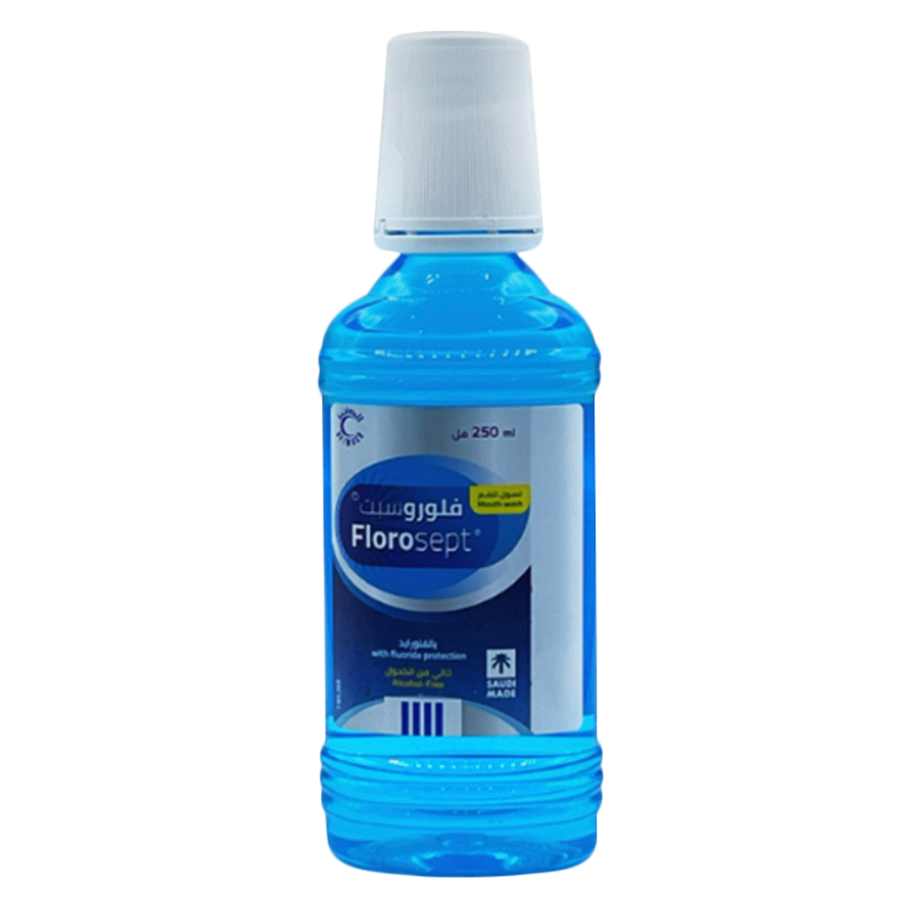 Florosept, Fluoride Alcohol Free Mouthwash, Gentle mouth rinse for cavity protection, 250ml