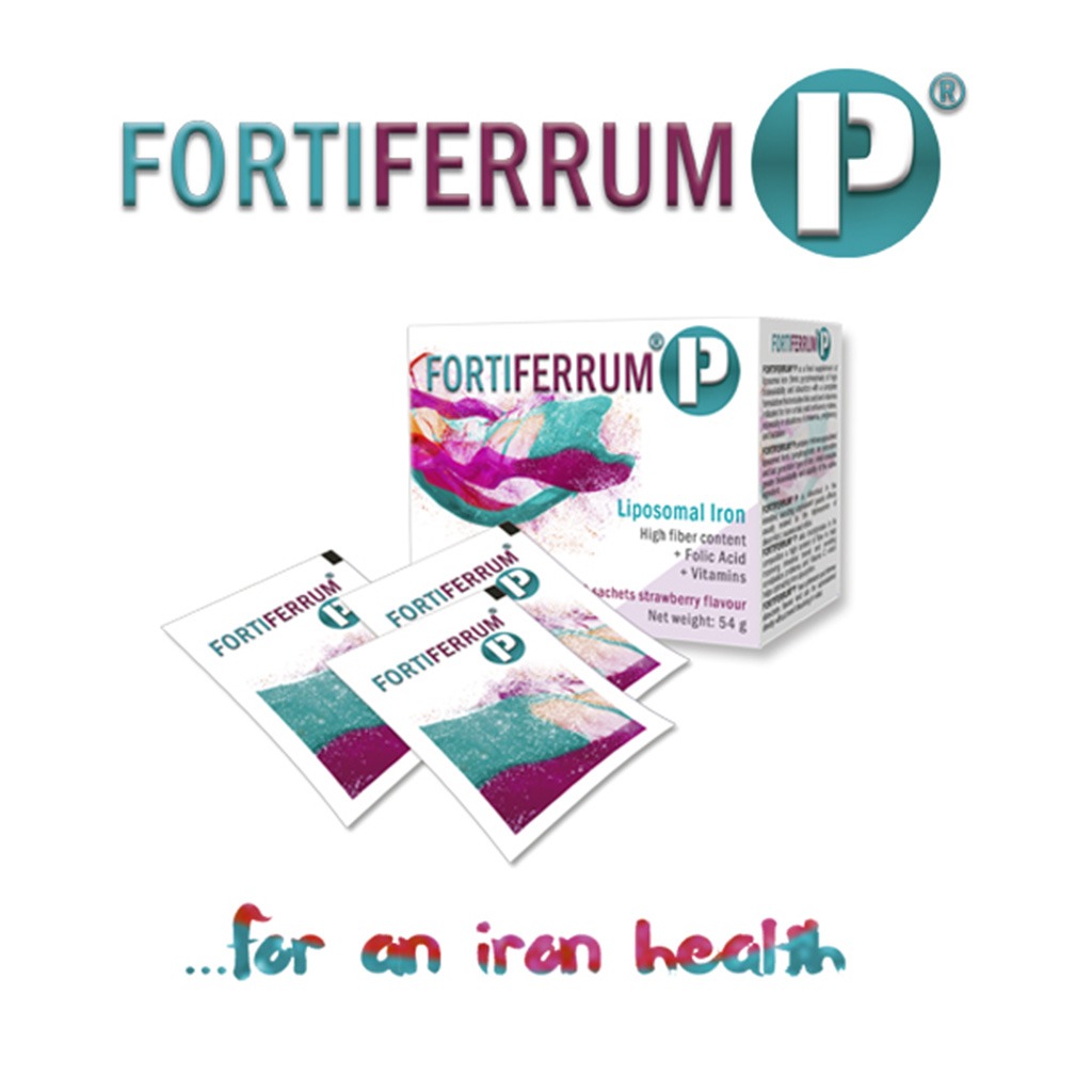Fortiferrum P, Liposomal Iron Supplement Sachets for Pregnancy, Iron supplement with fiber, vitamins, and folic acid, 30 sachets
