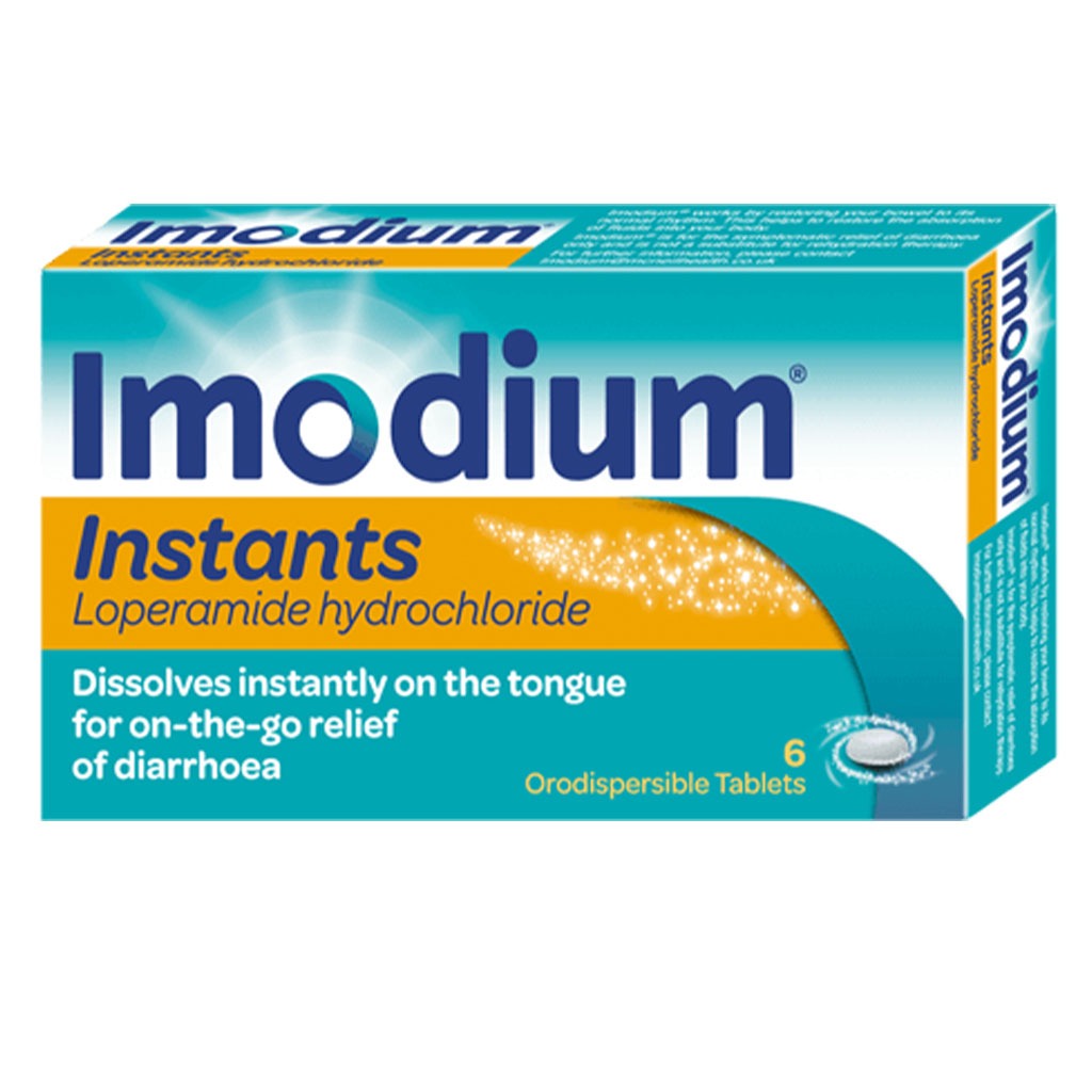 Imodium, Instants 2 mg melt in mouth tablets, Fast relief for diarrhea symptoms, 2 mg
