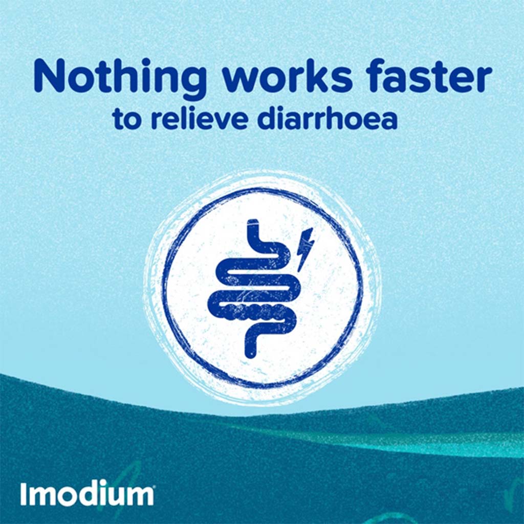 Imodium, Instants 2 mg melt in mouth tablets, Fast relief for diarrhea symptoms, 2 mg