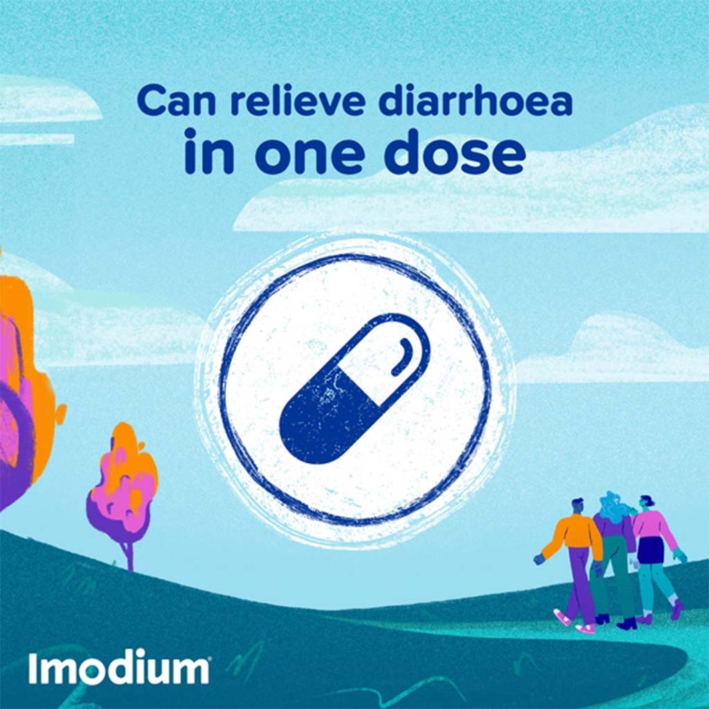 Imodium, 2mg capsules, Fast relief for diarrhea symptoms, 2mg