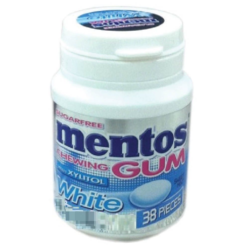 Mentos, White Sweet Mint Gum, Refreshing sweet mint chewing gum, 38 pieces
