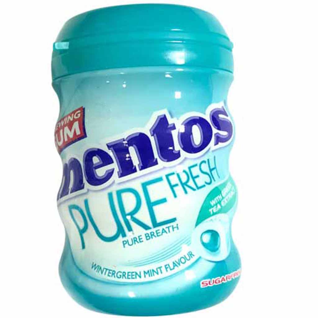 Mentos, Pure Fresh Gum Winter, Cool wintergreen flavor for fresh breath, 56 grams