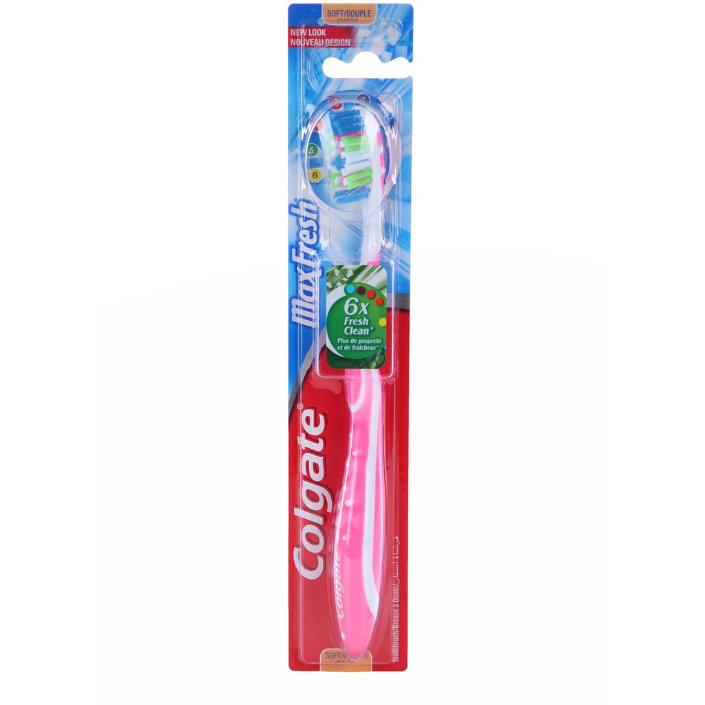 Colgate, Max Fresh Soft Toothbrush, Soft bristle toothbrush for fresh breath