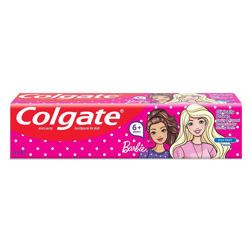 Colgate, Kids Fluoride Toothpaste Barbie, Gentle toothpaste for girls 6+