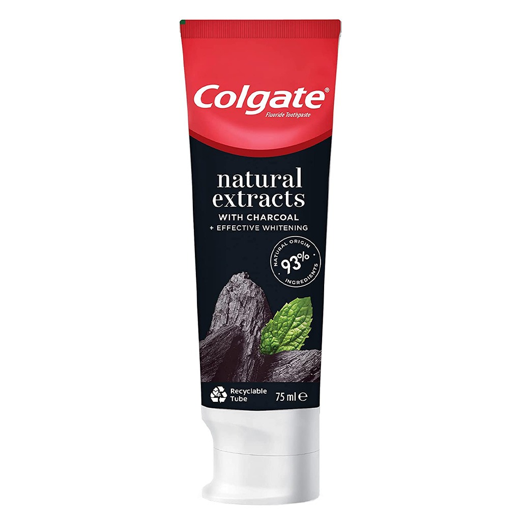Colgate, Natural Extracts Deep Clean Activated Charcoal Toothpaste, Deep cleaning toothpaste with natural extracts, 75 ml