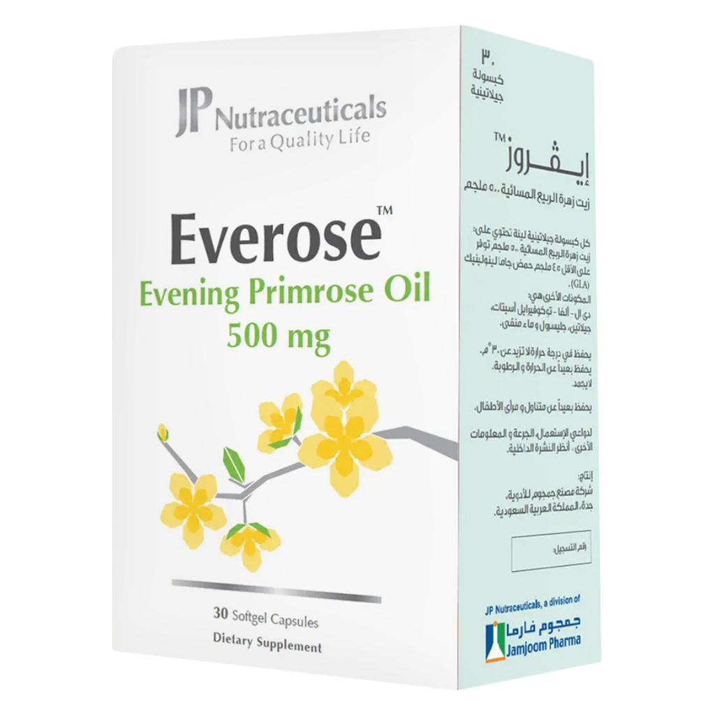 JP Everose Evening Primrose Oil 500mg 60 Capsules