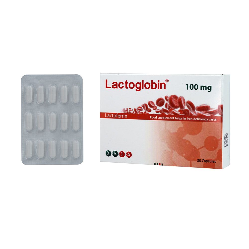 Lactoglobin, 100 mg capsules, Probiotic supplement for digestive health, 30 capsules