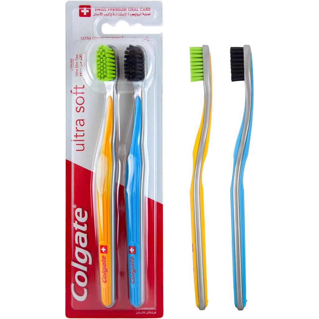 Colgate, Ultra Soft Toothbrush, Extra soft bristle toothbrush for gentle cleaning