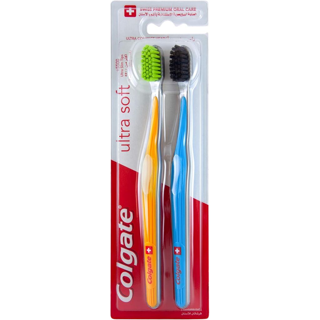 Colgate, Ultra Soft Toothbrush, Extra soft bristle toothbrush for gentle cleaning