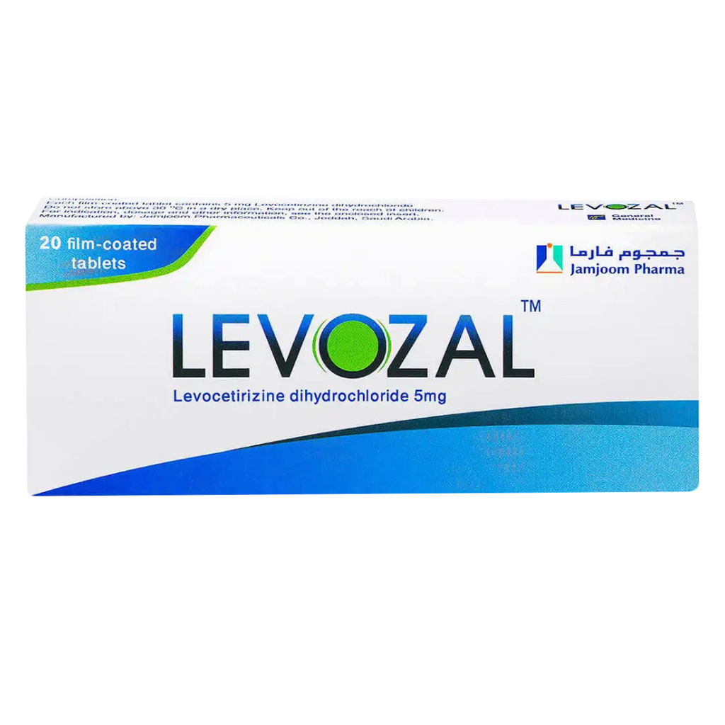 Levozal, 5mg Tablets, Antihistamine for allergy relief, 20 tablets
