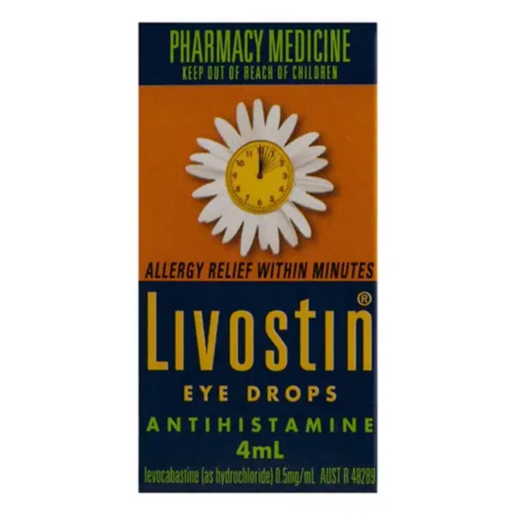Livostin, Eye Drops, Antihistamine eye drops for allergy relief, 4ml