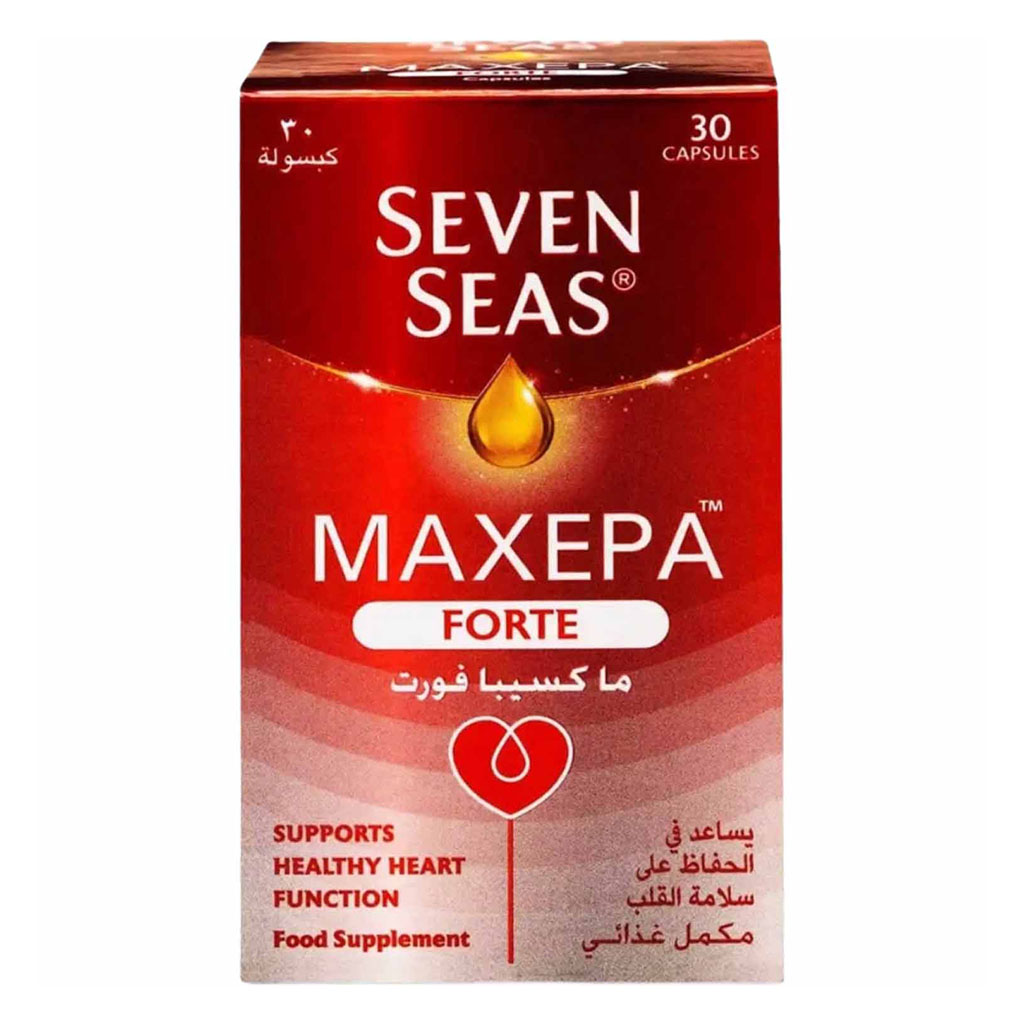 Maxepa-Forte, 640 mg capsules, Omega-3 fatty acid capsules for heart health, 30 capsules