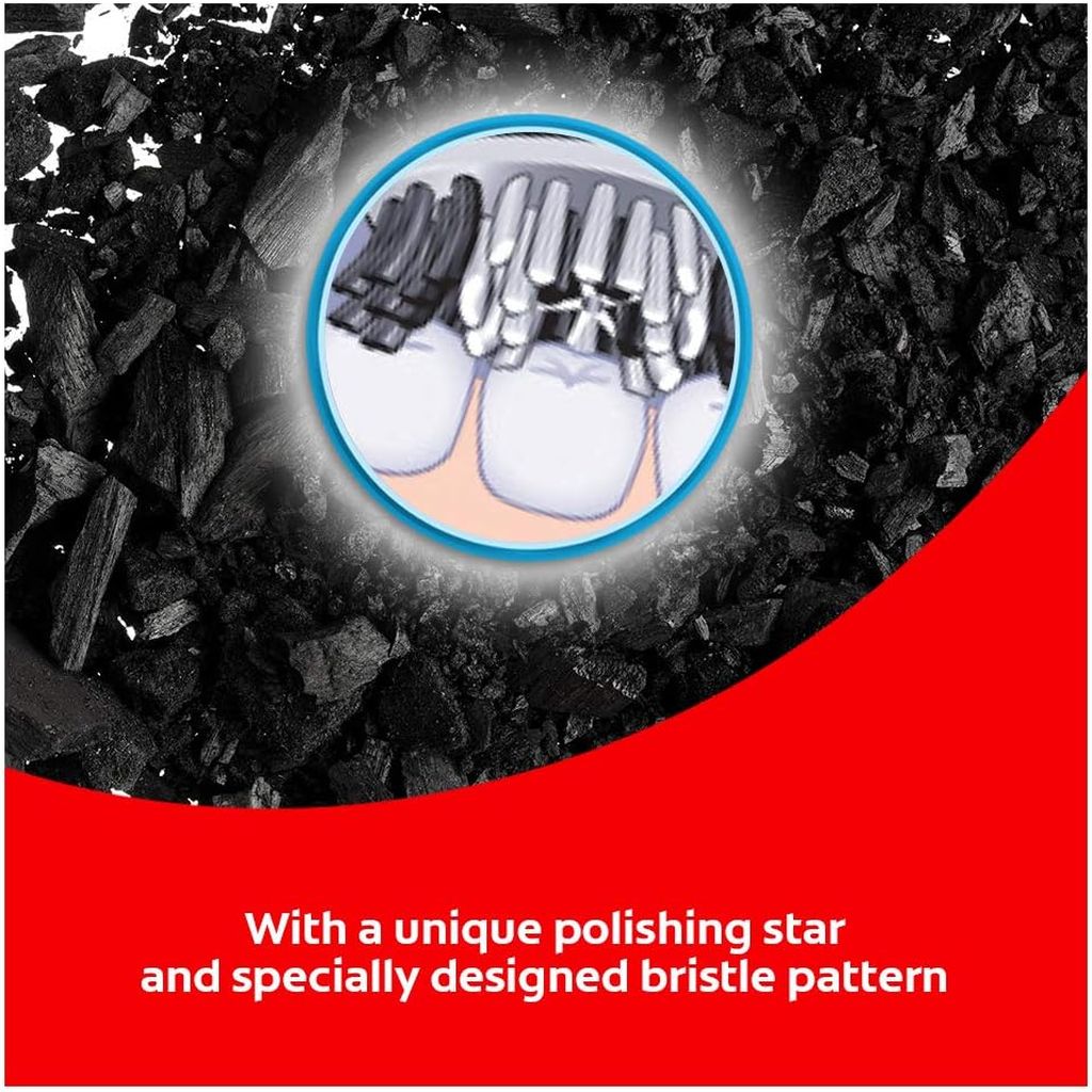 Colgate, Max White Charcoal Whitening Soft Toothbrush, Soft charcoal toothbrush for whitening, 2 pieces