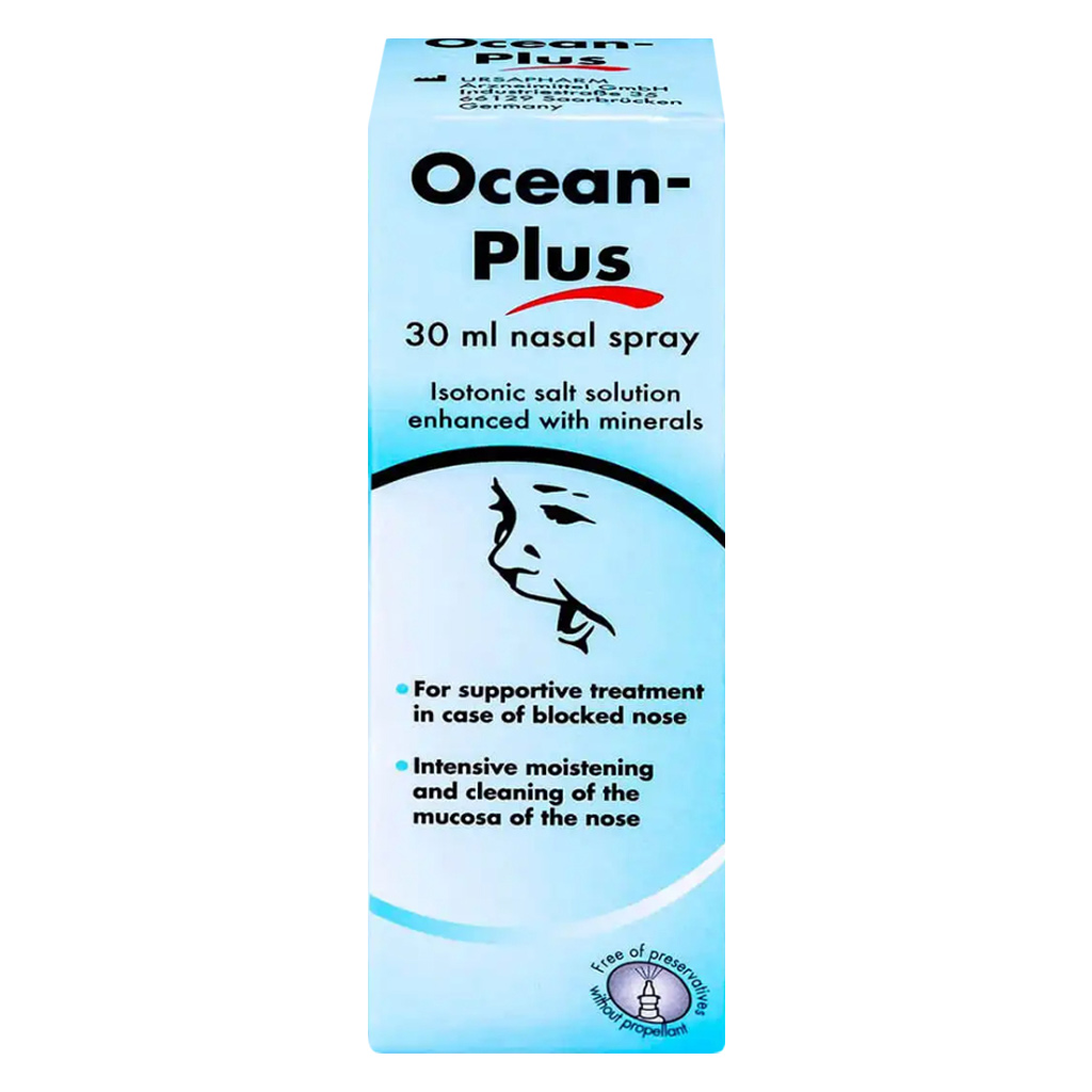 Ocean Plus, Nasal Spray, Soothing saline spray for nasal congestion relief, 30 ml