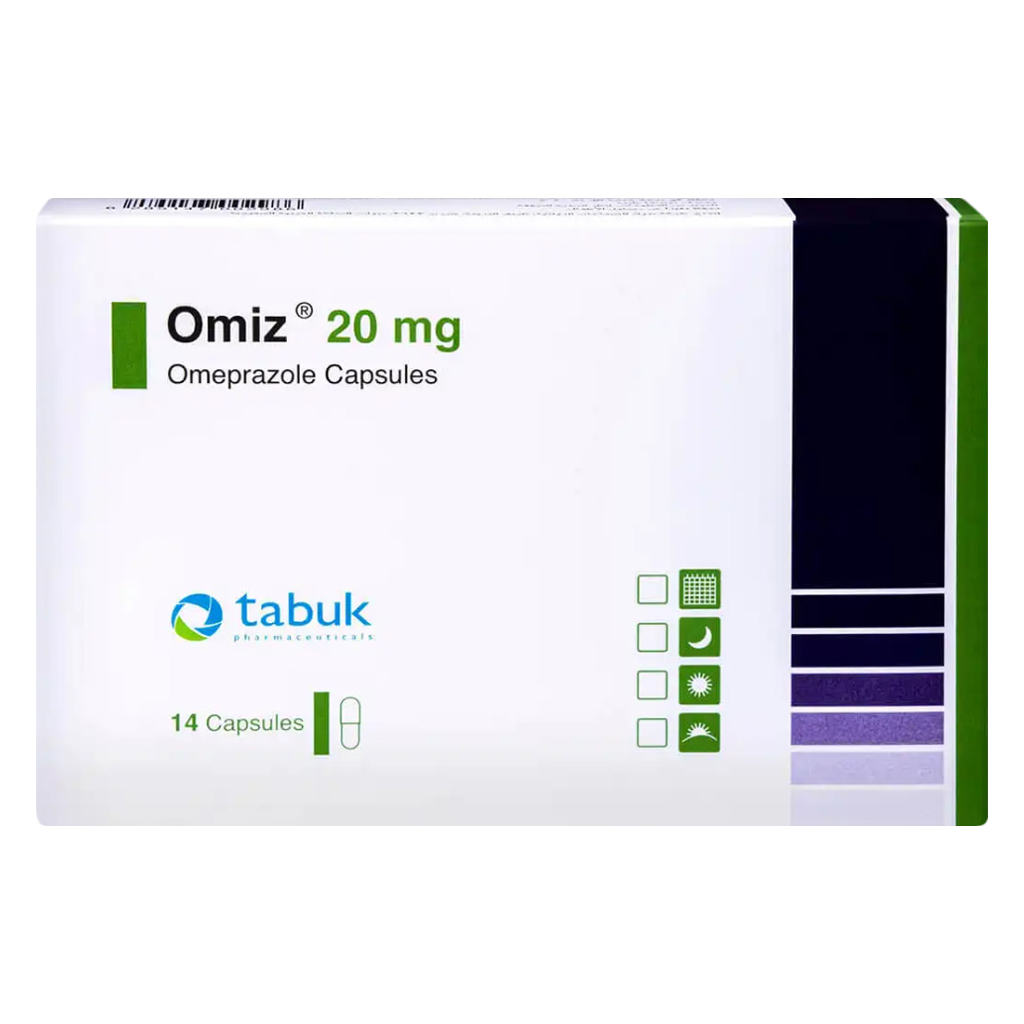 Omiz, 20mg Capsules, Anti-inflammatory capsules, 14 capsules