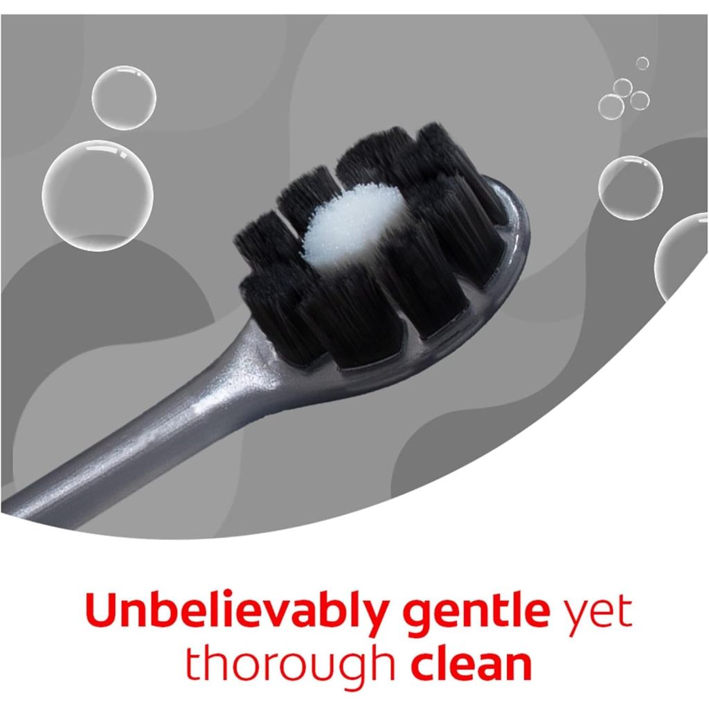 Colgate, Foam Soft Charcoal Toothbrush, Soft charcoal infused toothbrush for gentle cleaning