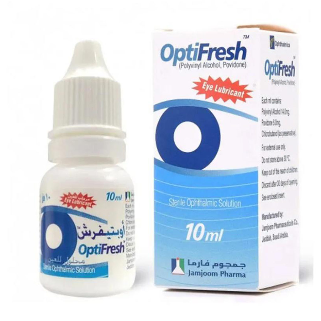 OptiFresh, Sterile Ophthalmic Solution, Eye drops for soothing and moisturizing eyes, 10 ml