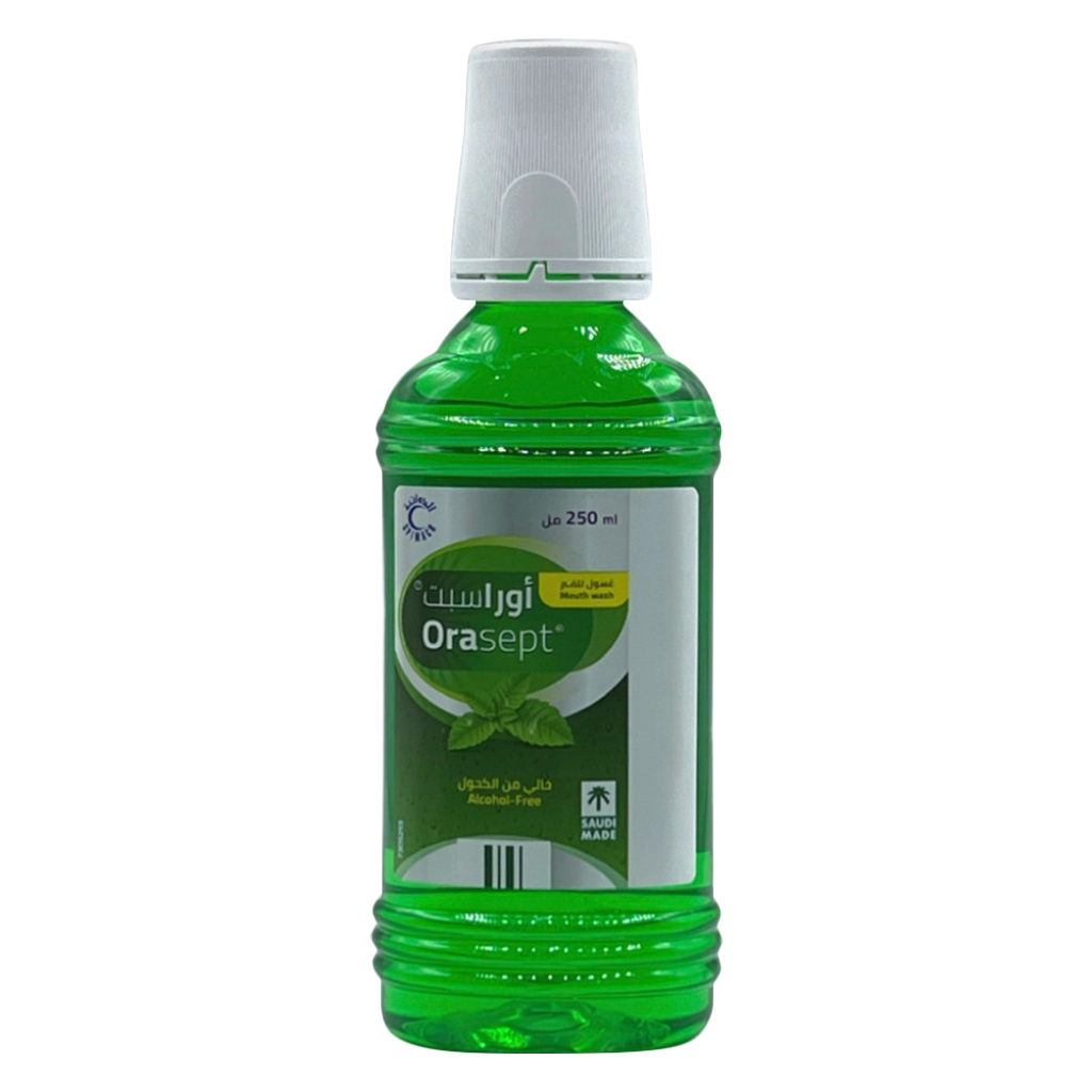 Orasept, Alcohol Free Mouthwash, Gentle mouthwash for fresh breath and oral care, 250 ml