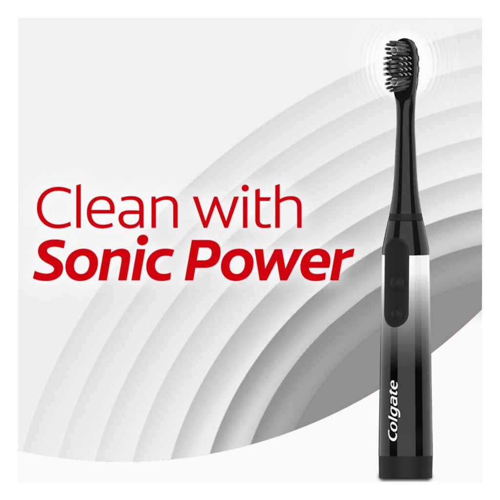 Colgate, Charcoal Replacement Sonic Toothbrush Heads Soft, Soft replacement brush heads with charcoal, 2 pieces