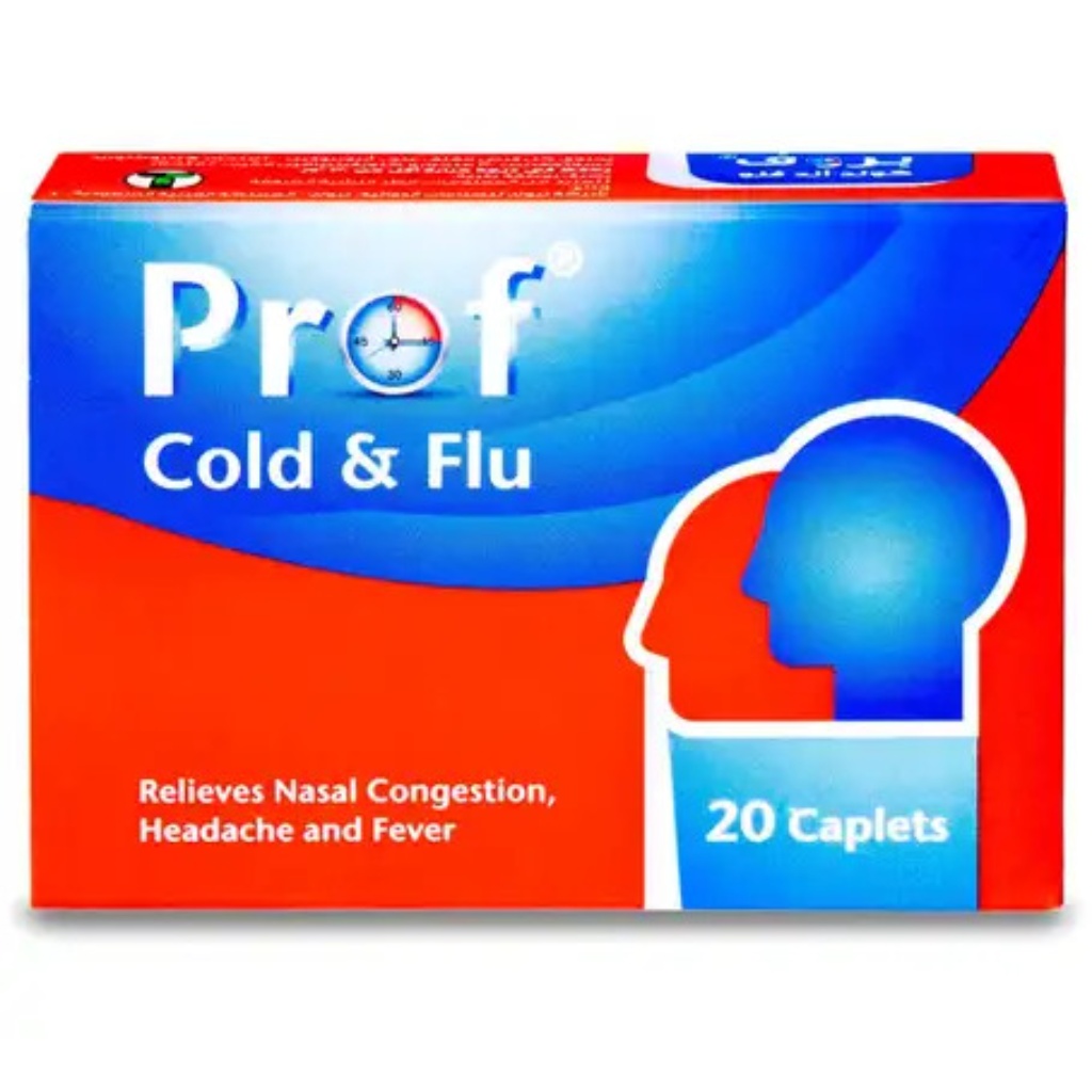 PROF, Cold and Flu Caplet, Fast relief caplets for cold and flu symptoms, 20 caplets