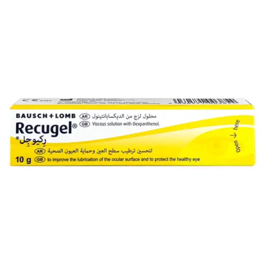 Recugel, Eye Gel 50 mg/g, Soothing gel for eye irritation and redness, 10 g