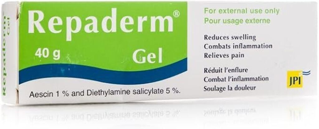 Repaderm, Pain relief gel, Fast-acting gel for back muscle and joint pain, 40g