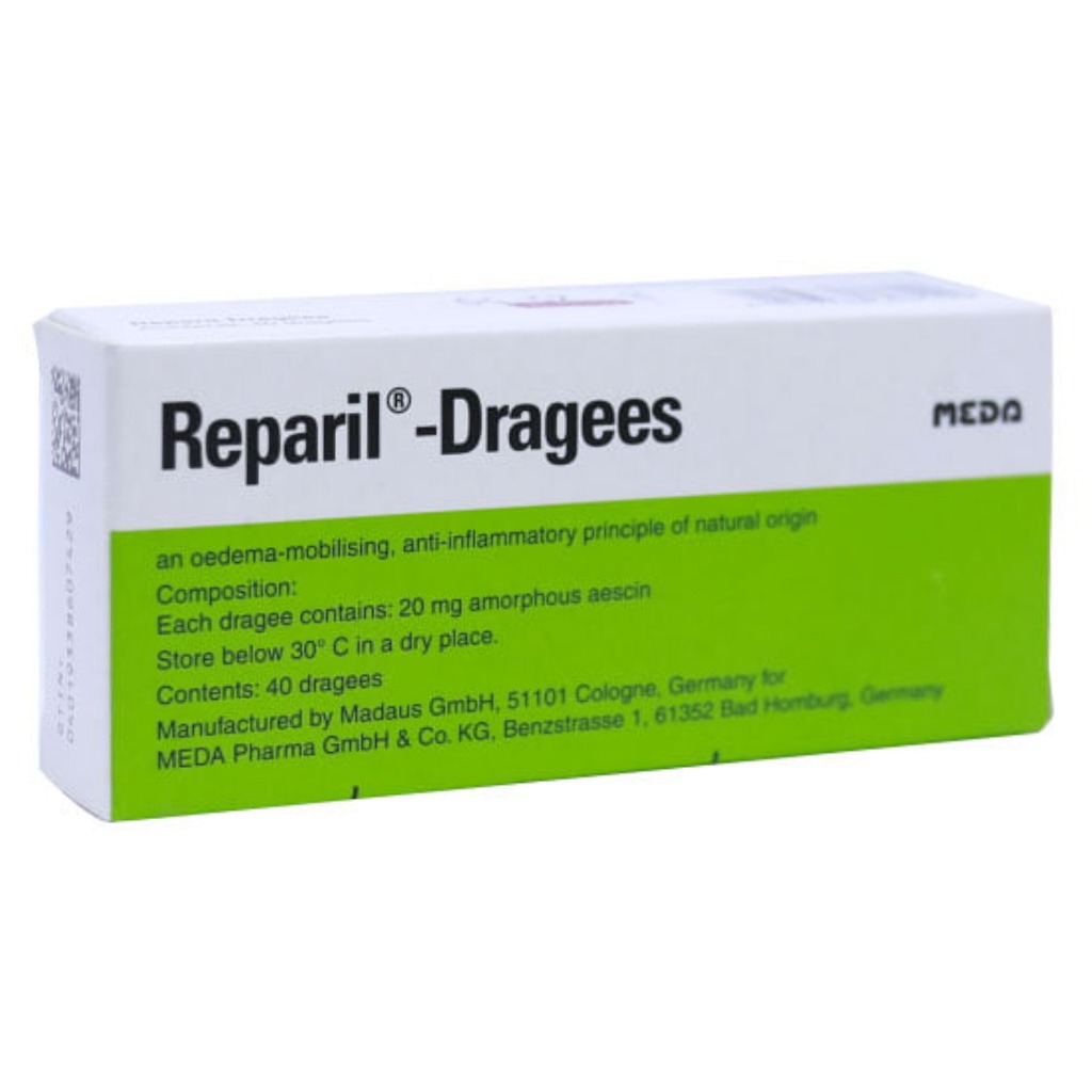 Reparil, Enteric coated tablets, Anti-inflammatory for swelling and edema relief, 20mg