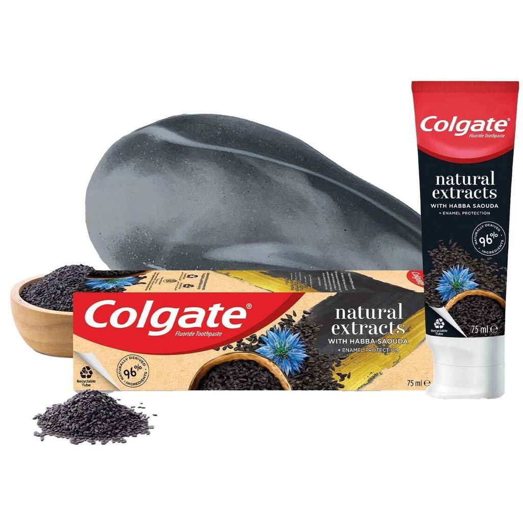 Colgate, Natural Extracts Habba Sauda Toothpaste, Herbal toothpaste with black seed extract, 75ml