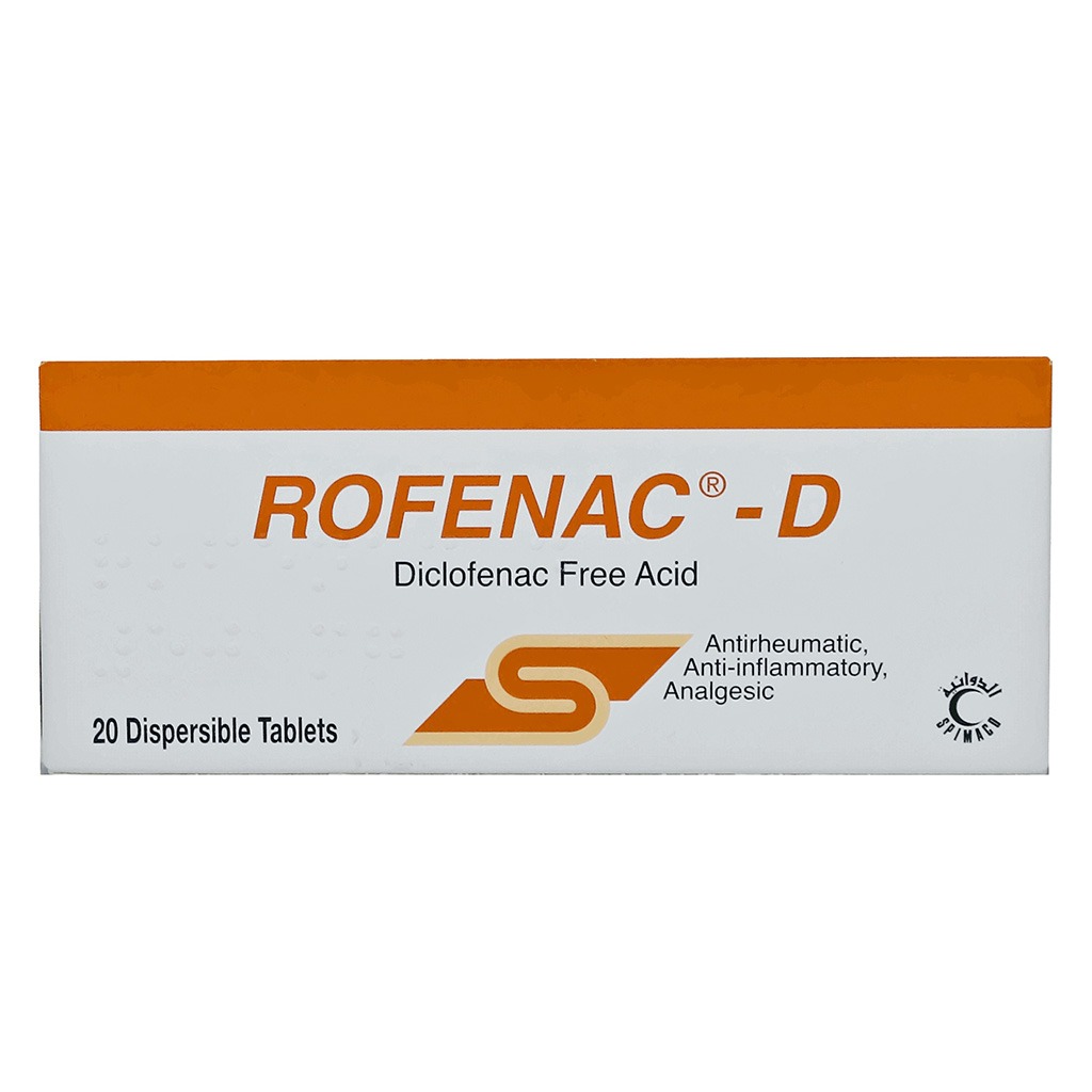 Rofenac D, Dispersible tablets, Pain relief and anti-inflammatory medication, 50mg