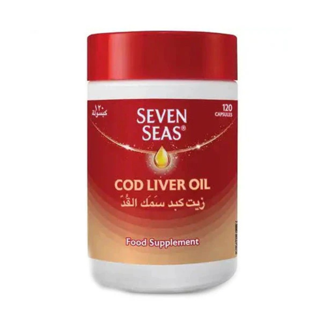 Seven Seas, Cod Liver Oil Capsules 120, Omega-3 rich cod liver oil capsules for heart and joint health, 120 capsules