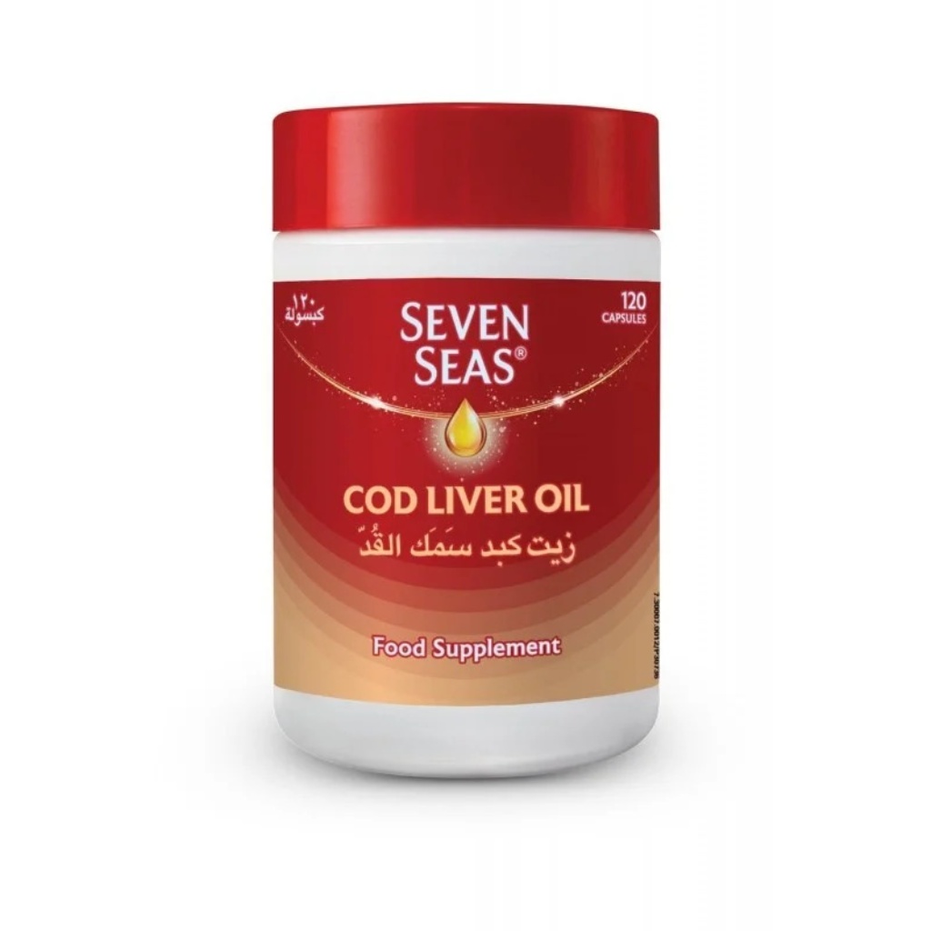 Seven Seas, Cod Liver Oil Capsules 120, Omega-3 rich cod liver oil capsules for heart and joint health, 120 capsules
