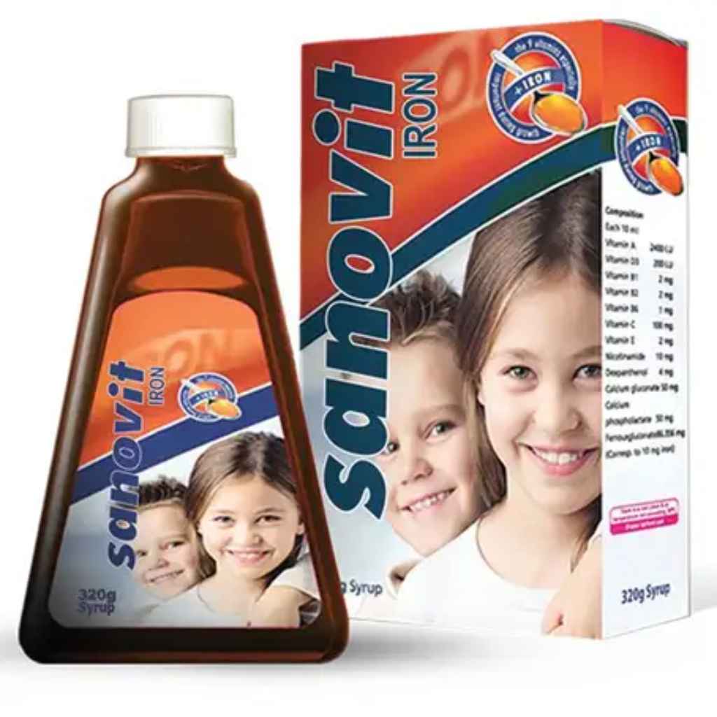Sanovit, Iron syrup, Liquid iron supplement for anemia prevention, 320 ml