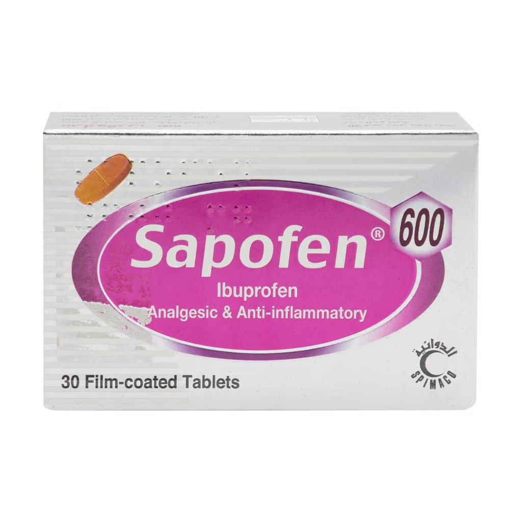 Sapofen, Pain relief tablets, Non-steroidal anti-inflammatory medication, 600mg