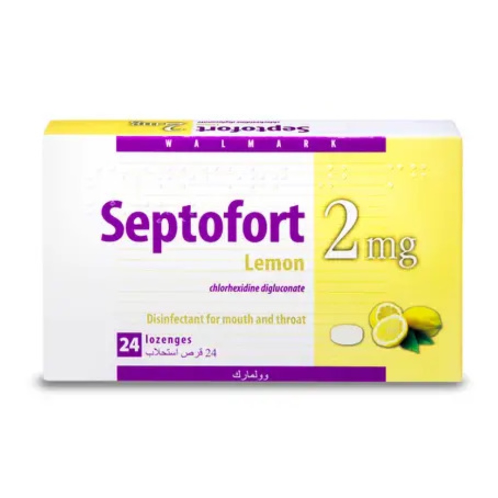 Septofort, Lemon lozenges, Soothing throat lozenges with vitamin C, 2mg