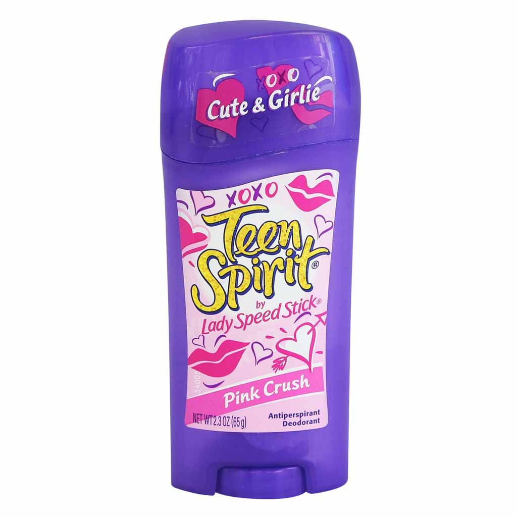Lady Speed Stick, Teen Spirit Pink Crush Antiperspirant Deodorant, Fresh scented deodorant for active teens, 65 g