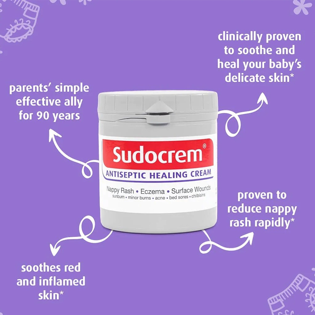 Sudocrem, Antiseptic Healing Cream, Multi-purpose cream for skin irritation and healing, 125g