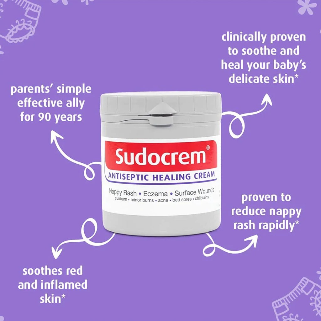 Sudocrem, Healing Cream, Multi-purpose soothing cream for skin irritation and rash, 250 g